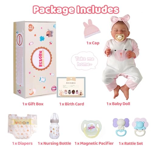 20-Inch Realistic Newborn Vinyl Reborn Baby Doll H344