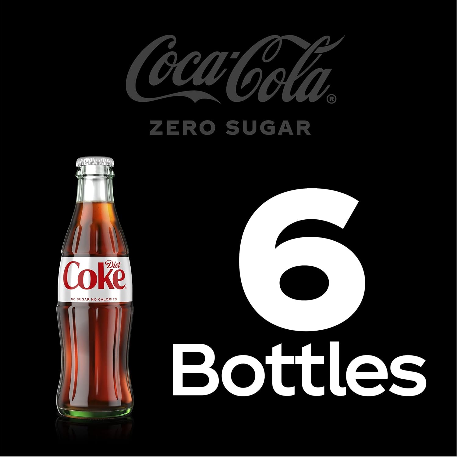 8 fl oz 6 Pack Glass Bottles S21133