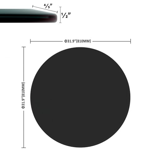 36 Inch Round Tempered Glass Tabletop U94436