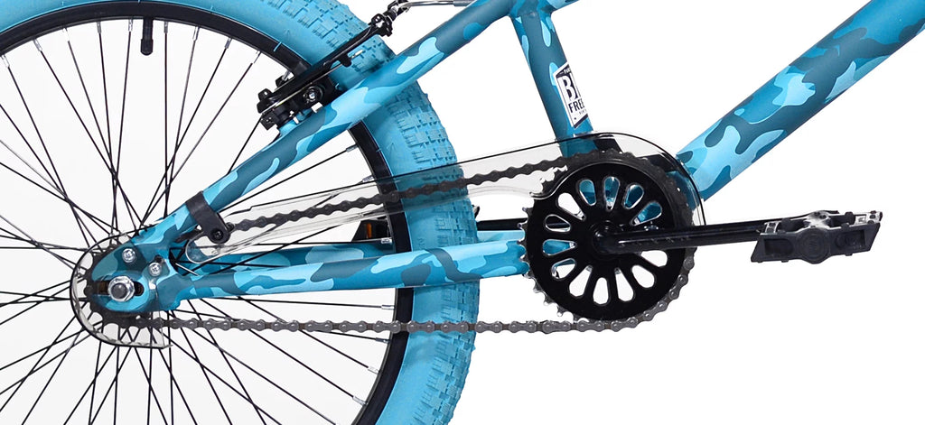 20-inch Turquoise Blue Camouflage Girl's BMX Child Bike W993404
