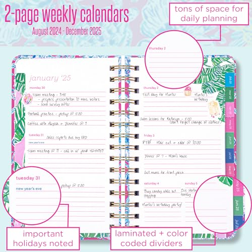 Medium Spiral Bound Weekly Agenda and Monthly Calendar Planner J47453