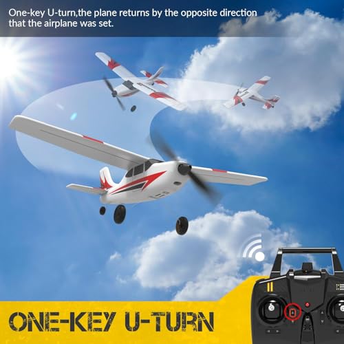 RC Plane Trainer 3CH Remote Control Airplane with Prop Saver, 6-Axis Gyro Stabilizer, 400mm Green B8749