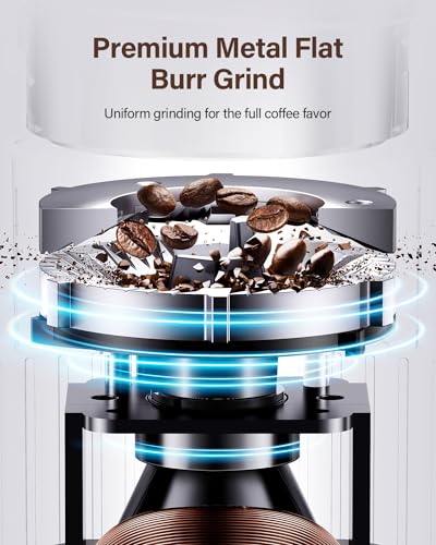 Burr Coffee Grinder Electric with 32 Grinding Sizes, 40 Seconds Adjustable Electronic Timer Y82056