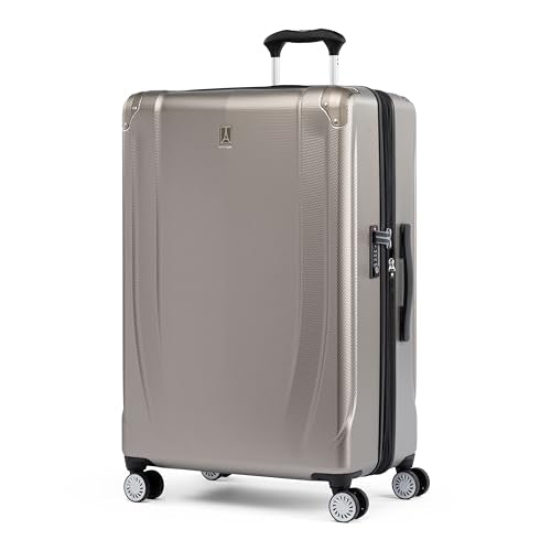 Black 21 Inch Hardside Expandable Luggage with 8 Spinner Wheels O618