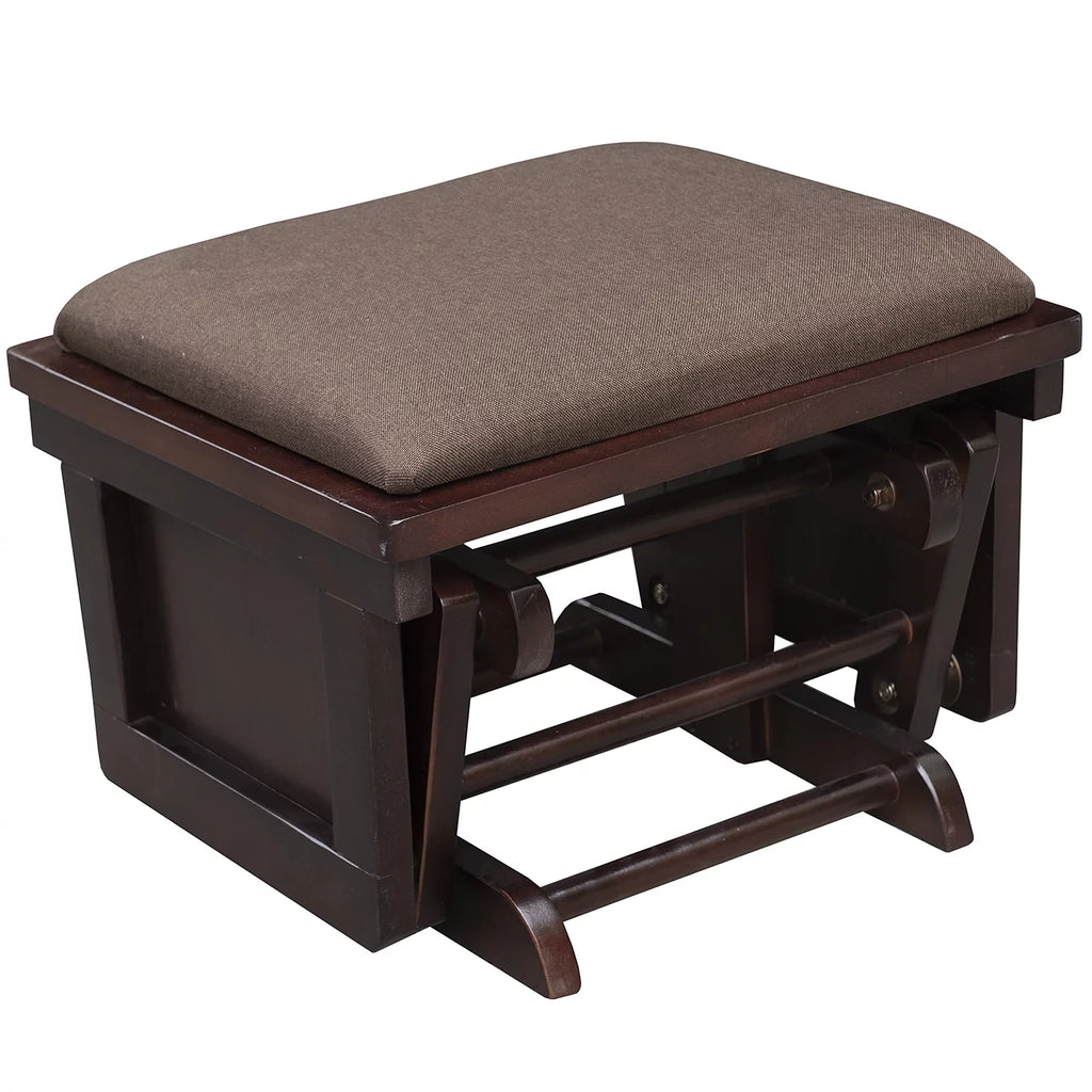Brown Nursery Glider Rocking Chair with Ottoman S755