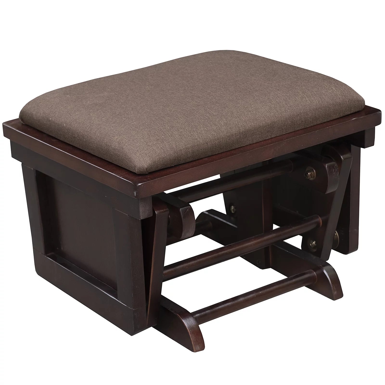 Brown Nursery Glider Rocking Chair with Ottoman S755