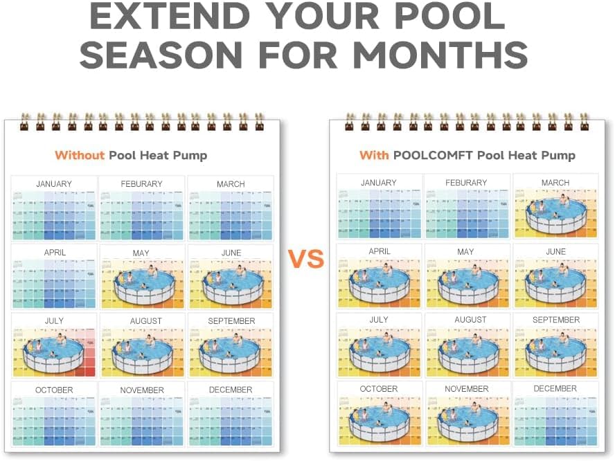 Swimming Pool Heat Pump, 37960BTU, 208~230V/60Hz N2642