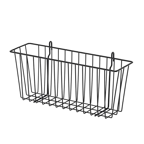15-Inch Chrome Metal Hanging Basket, 2-Pack I4884