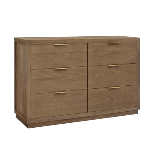 Teak Brown 6 Drawer Dresser G787858