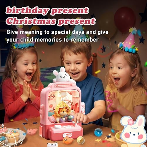 Mini Claw Machine with Music and 10 Plush Toys Z713524