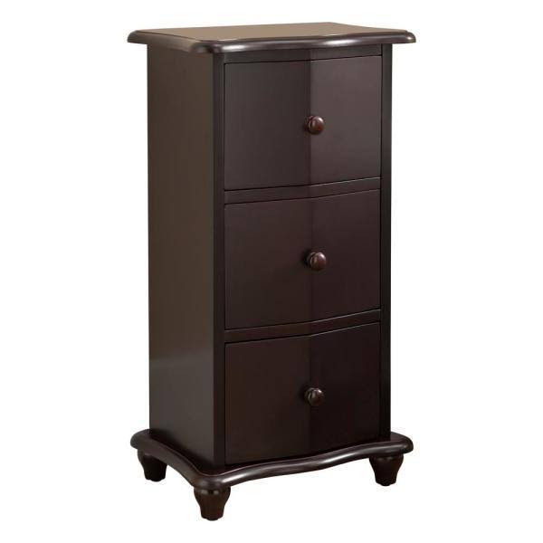 Dark Cherry Wood Accent Cabinet T464