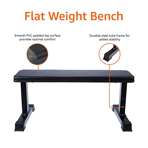 Black Flat Weight Bench G5175