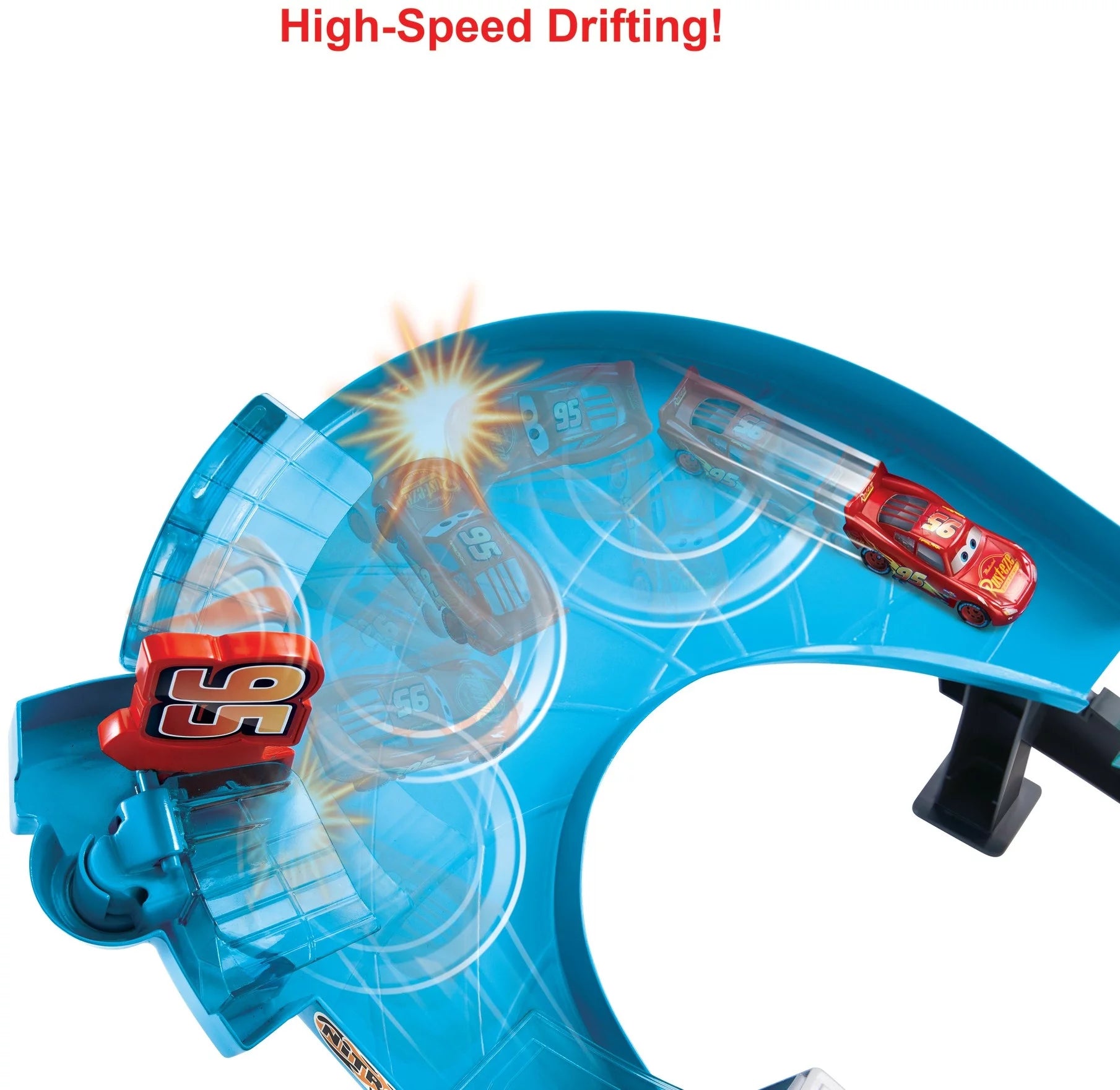 Double Circuit Speedway Playset with Lightning McQueen Toy Car A519