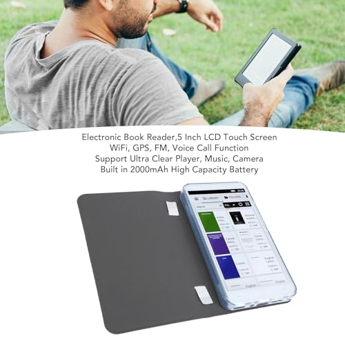 5 Inch Color LCD Touchscreen E Reader with WiFi, Bluetooth, 1GB RAM + 8GB Storage O30807