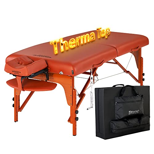 31" Portable Massage Table with Heating Pads A896216