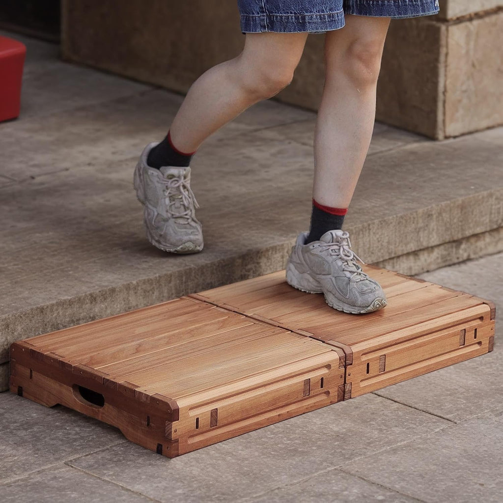 Carbonization Wooden Step Stool N593