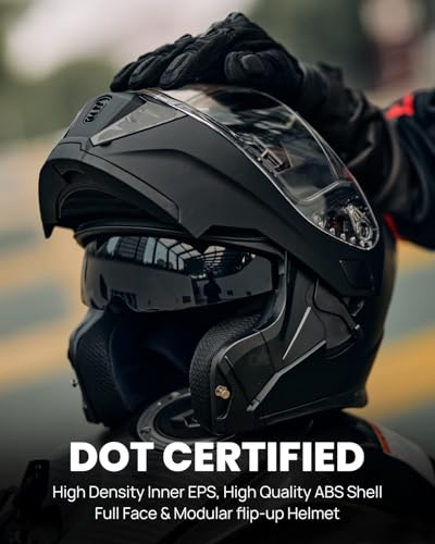 Motorcycle Modular Full Face Helmet Flip up Dual Visor B590018