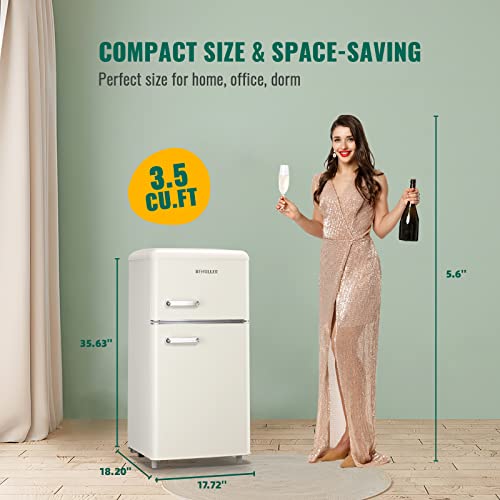 Retro Mini Fridge with two doors S549