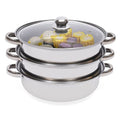 5-Tier Stainless Steel Steamer with Tempered Glass Lid T387231