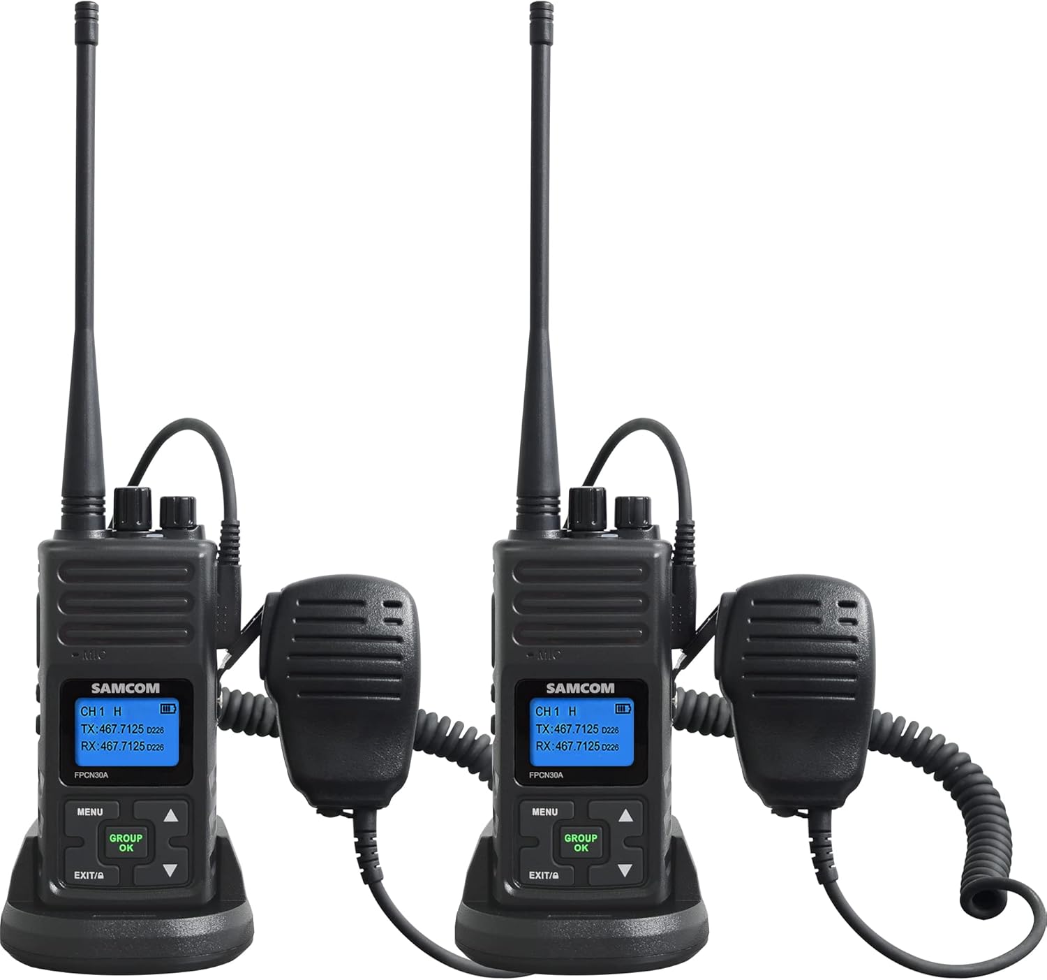 Black 6 Pcs Two Way Radio Walkie Talkies Y53746