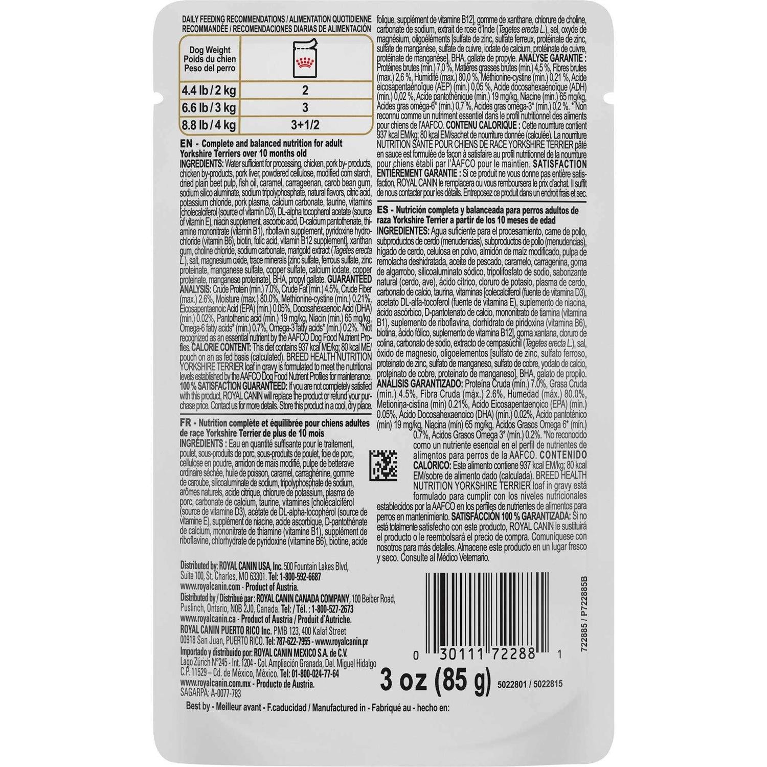 Yorkshire Terrier Adult Breed Specific Wet Dog Food H248