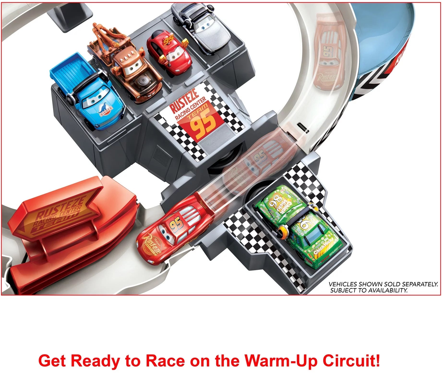 Double Circuit Speedway Playset with Lightning McQueen Toy Car A519