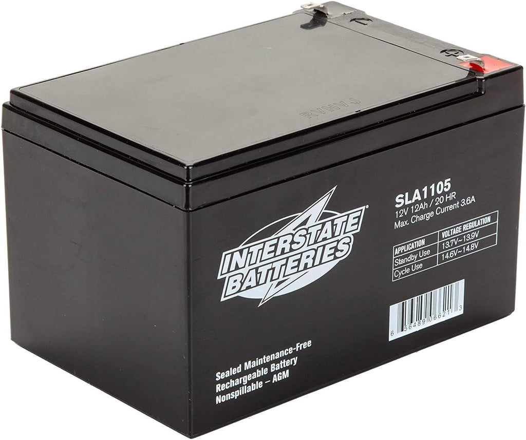 12V 12Ah Sealed Lead Acid Rechargeable SLA AGM Battery Pack of 2 W8538