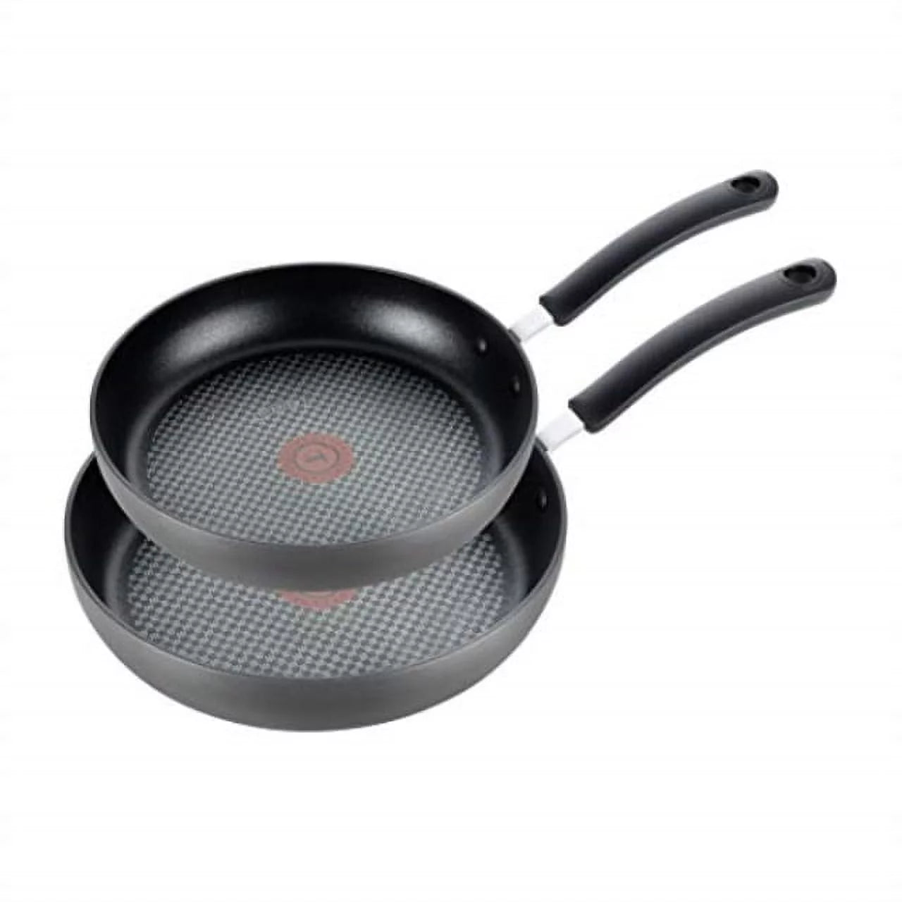 Hard Anodized Nonstick 8 In and 10 In Fry Pan Cookware Set, 2 Piece, Black S112