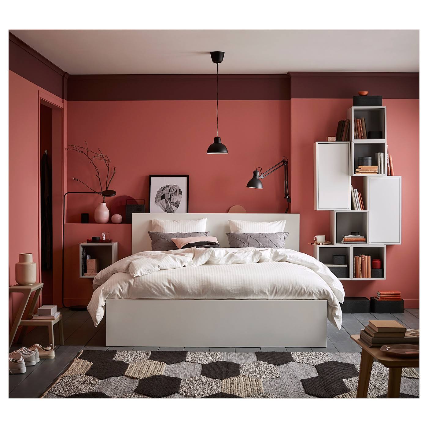 White Full Bed Frame I205034