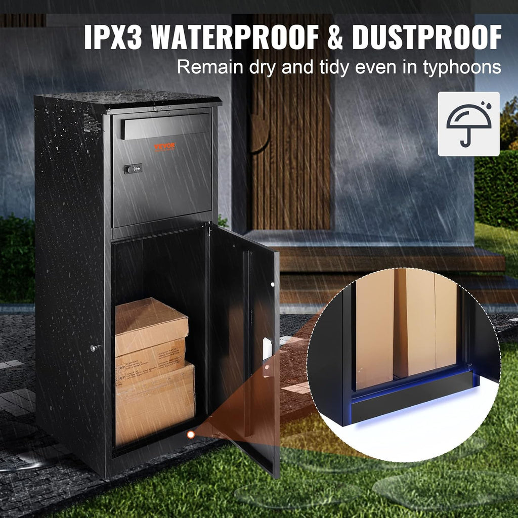 Galvanized Steel Package Delivery Box with Coded Lock M4293