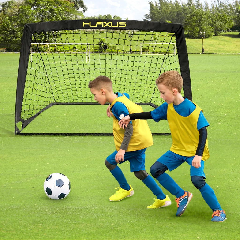2 Set 4x3 ft Portable Pop Up Soccer Net with Soccer Ball B9032