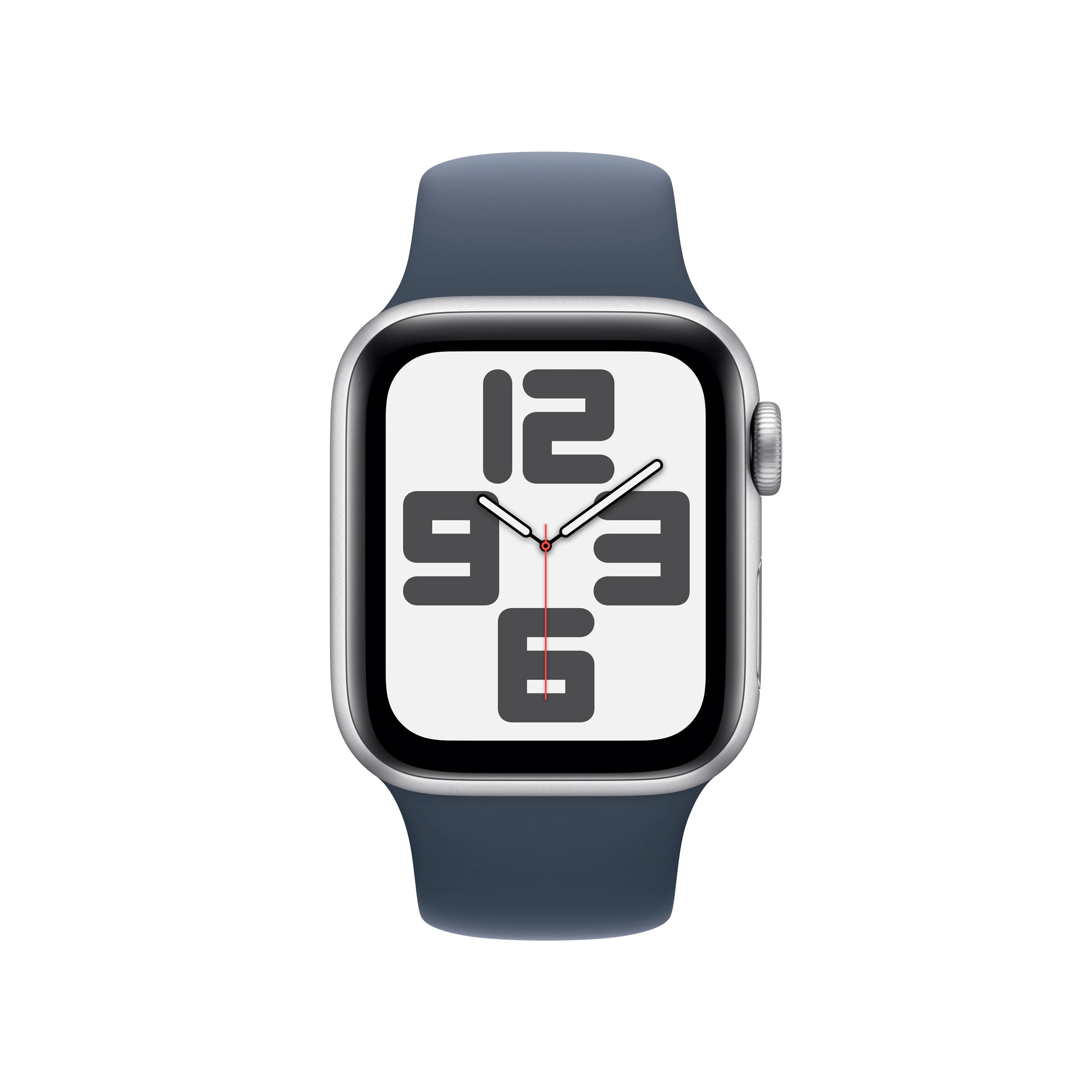 Silver Aluminum 40mm GPS Smartwatch with Storm Blue Sport Band I774