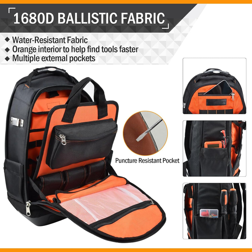 Heavy Duty Tool Backpack with Waterproof Base A6857