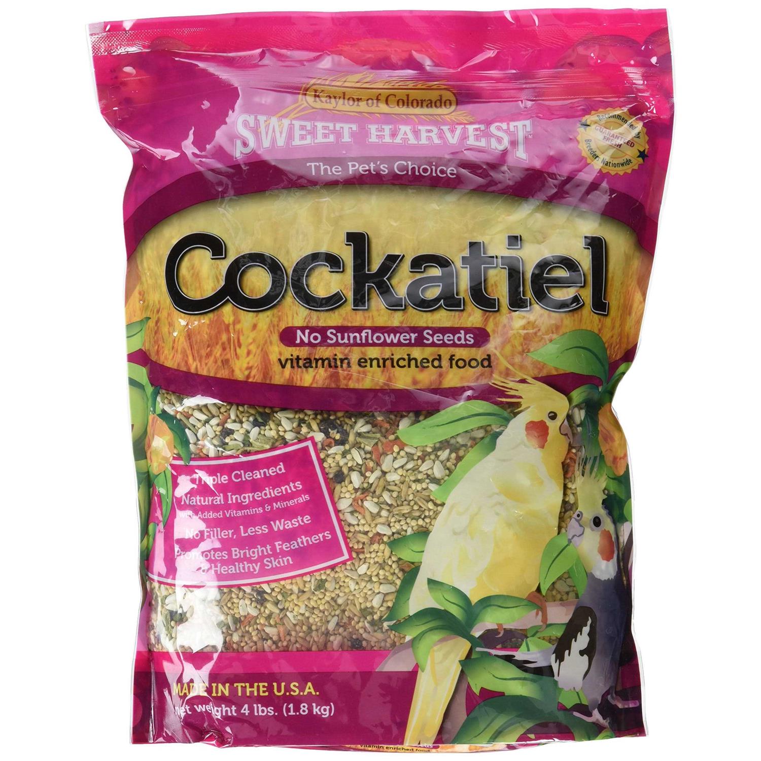 Cockatiel Bird Food No Sunflower Seeds H312