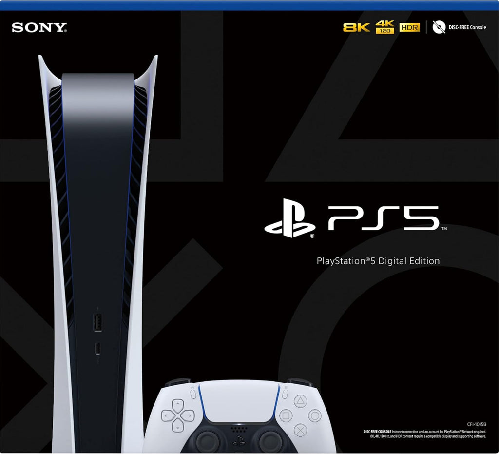 PS5 Digital Edition Gaming Console with 1 Wireless Controller H4508