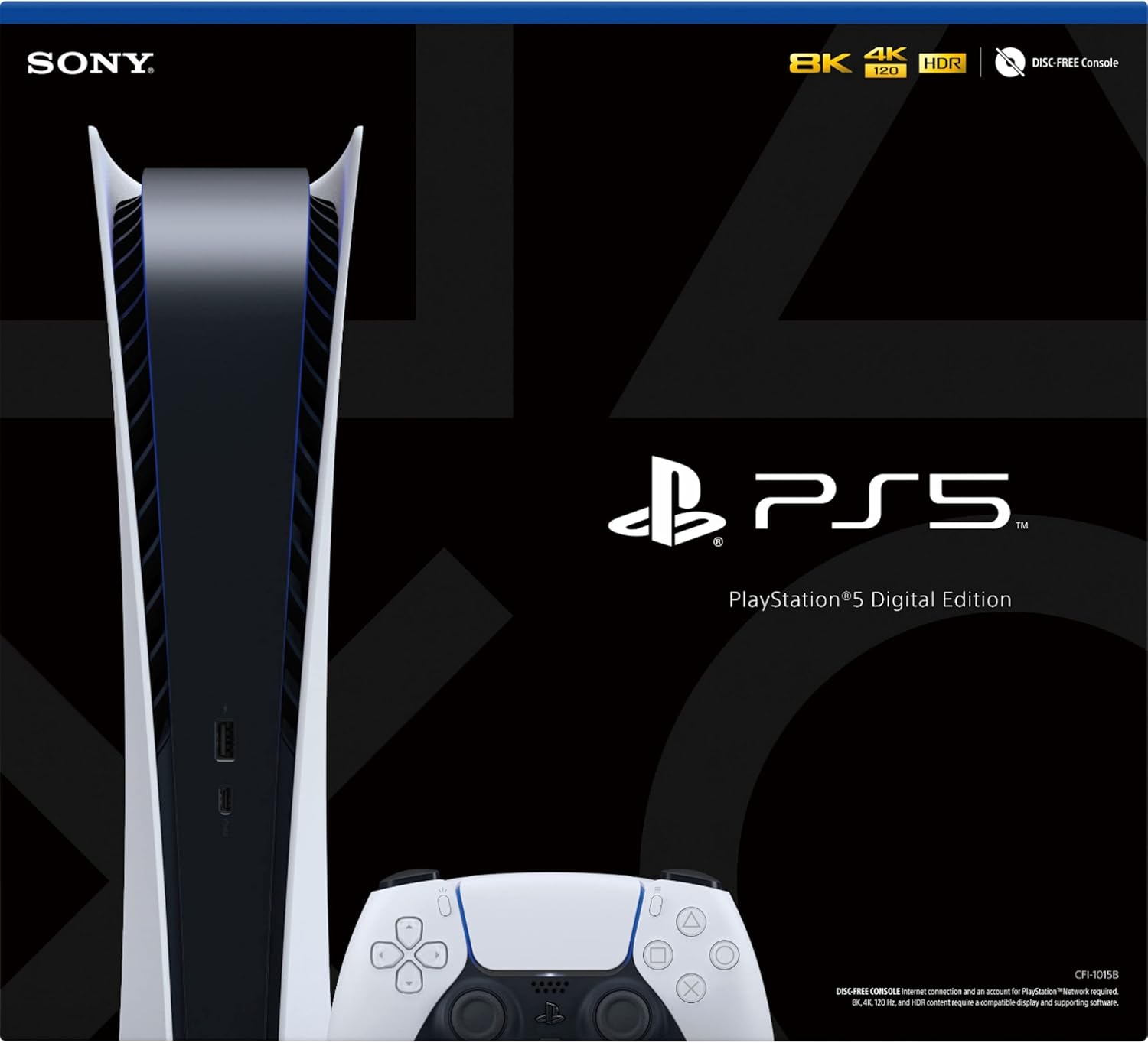 PS5 Digital Edition Gaming Console with 1 Wireless Controller H4508