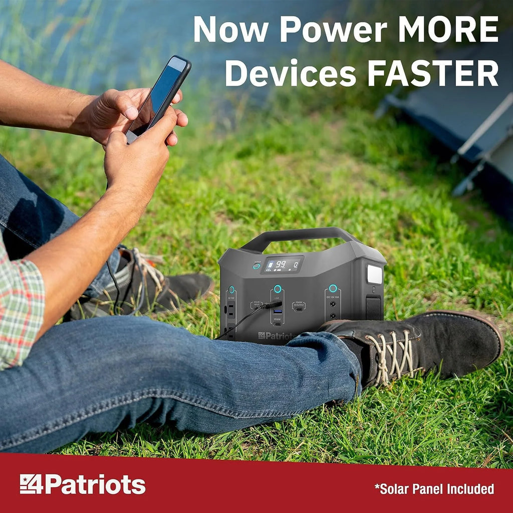 300wH Portable Power Station with 40 Watt Solar Panel D522700