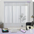 Motorized Vertical Blinds Blackout Smart Vertical Blind Remote Control Track Slats Set H6592