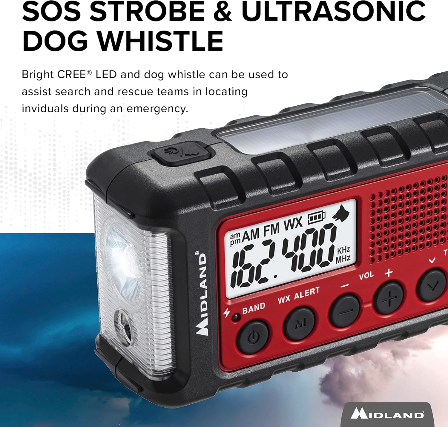Red Black Emergency Crank AM/FM Radio Pack of 2 G117771