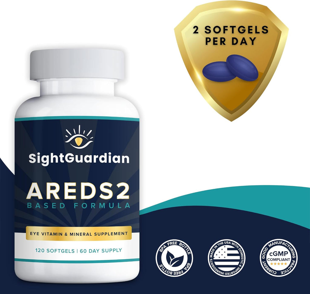 AREDS2 Based Eye Vitamin-Mineral Supplement (120 ct. 60 Day Supply) Low Zinc Formula A65903