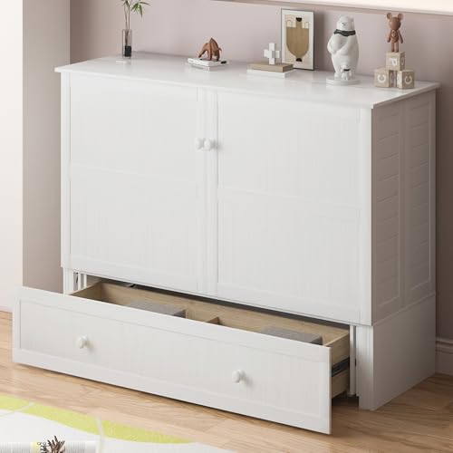Queen Murphy Bed with 2 Storage Drawers and USB Charging Station I150