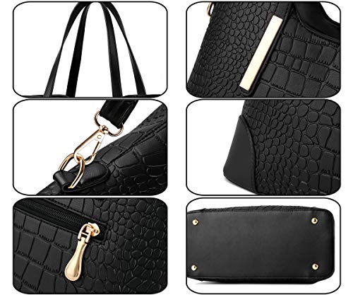Faux Leather Top Handle Handbags 2 Pcs Set T7972