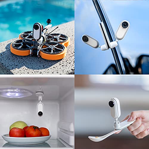 Small Action Camera, 1 oz, Waterproof, with Charge Case and Wearable Camera Accessories D60646
