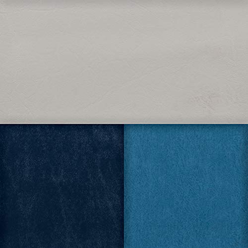 28" Pontoon Bench Seat Cushion Set, Grey/Navy/Blue X500