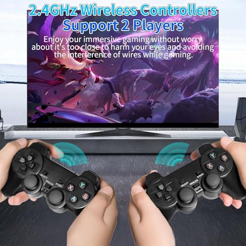 64GB Wireless Retro Game Console with Dual Wireless Controllers K27444