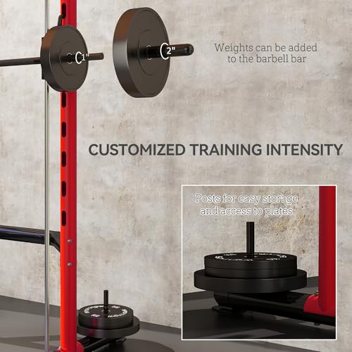 Adjustable Power Rack with Pull-Up Bar W2482
