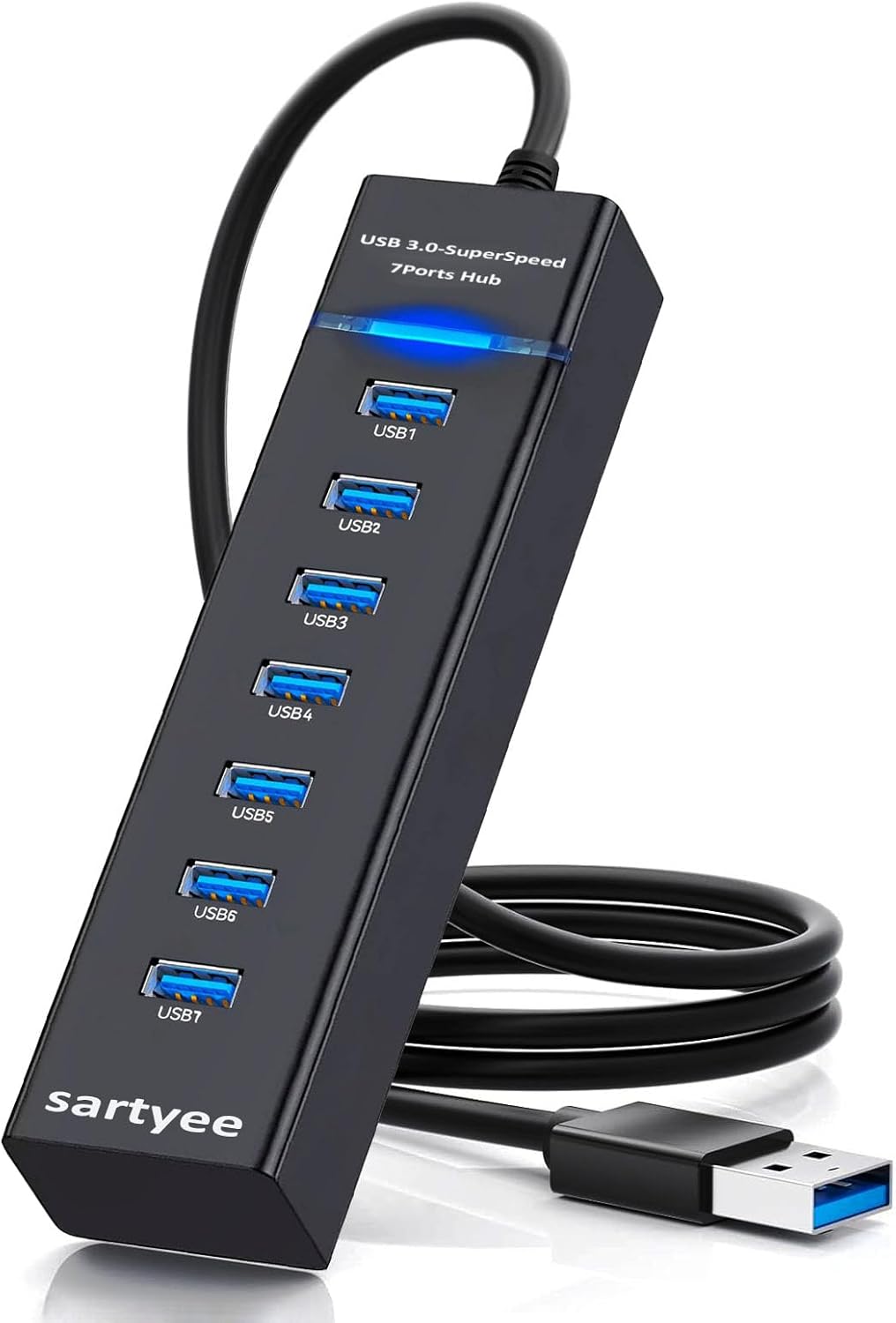 7 Port USB Hub Data Splitter Extender H1458