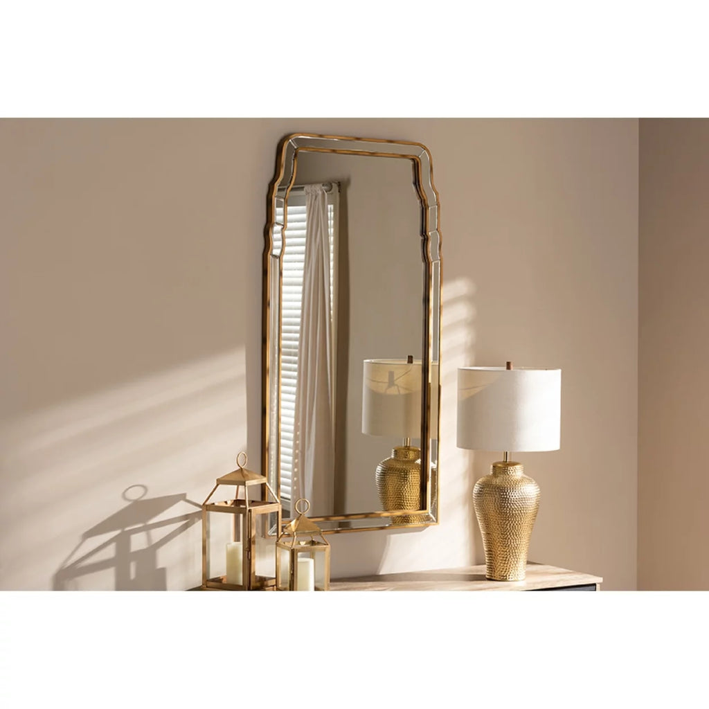 Antique Gold Finished Accent Wall Mirror C12436