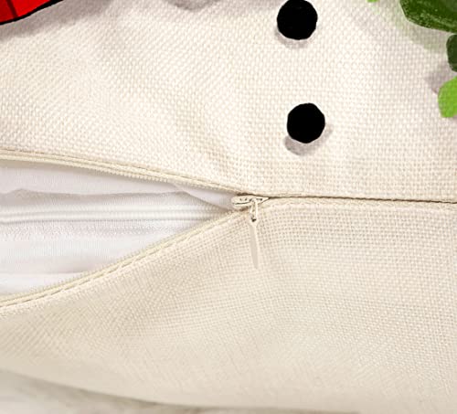 Red Christmas Pillow Covers 18x18 Set of 4 A314