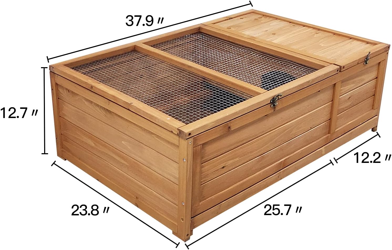 Wooden Tortoise House Large Tortoise Habitat Enclosure Cage with Removable Bottom X31297